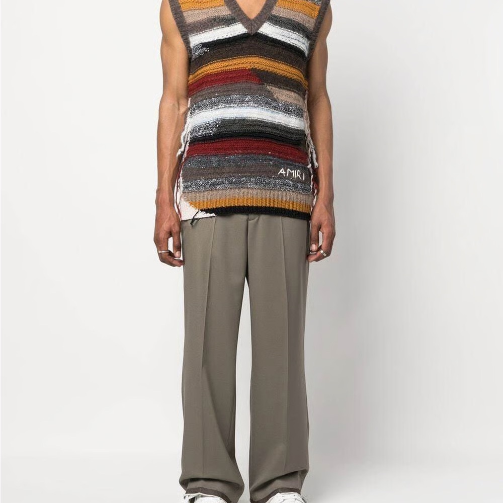 Amiri Multicolor Striped Knit Vest